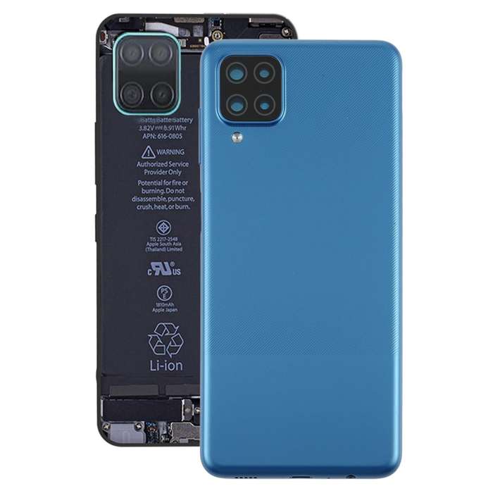 For Samsung Galaxy A12 Battery Back Cover (Blue)