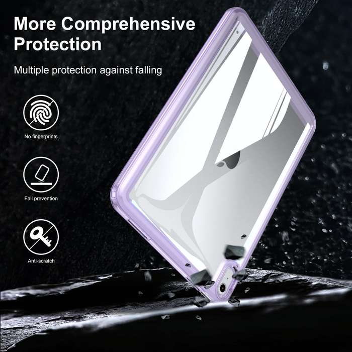 For iPad 10th Gen 10.9 2022 Transparent Acrylic Tablet Case(Black)