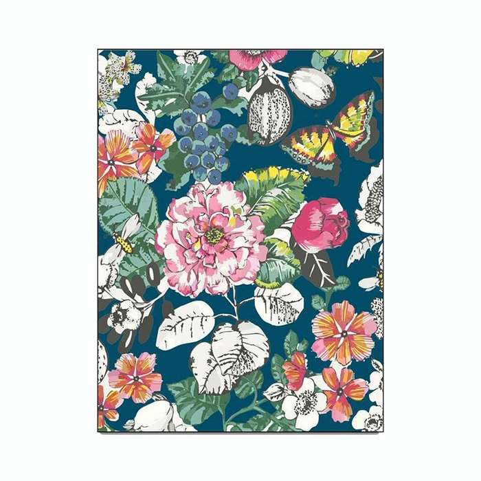 Country Flower Butterfly Door Mat Non-slip Floor Carpet, Size:45x75cm