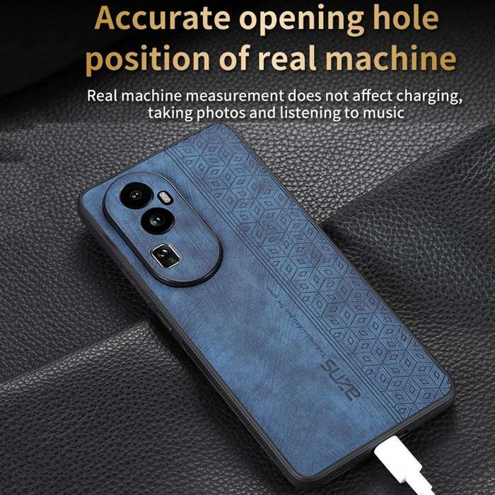 For OPPO Reno10 Pro+ AZNS 3D Embossed Skin Feel Phone Case(Brown)
