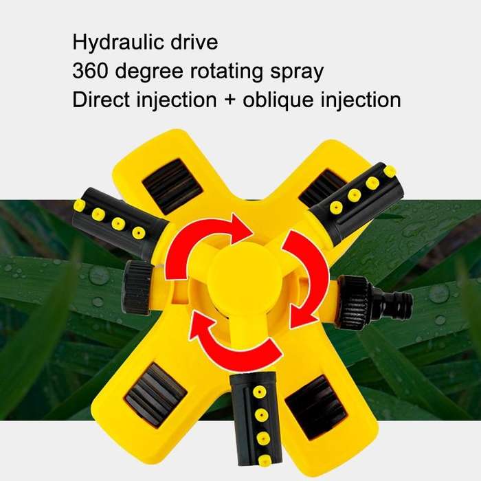 360 Degrees Rotating Watering Device, Style: With 1 inch Connector
