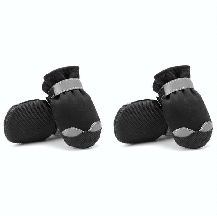 Pet Waterproof Non-Slip Wear-Resistant Snow Boots Four Seasons Dog Shoes, Size: 5(Black)