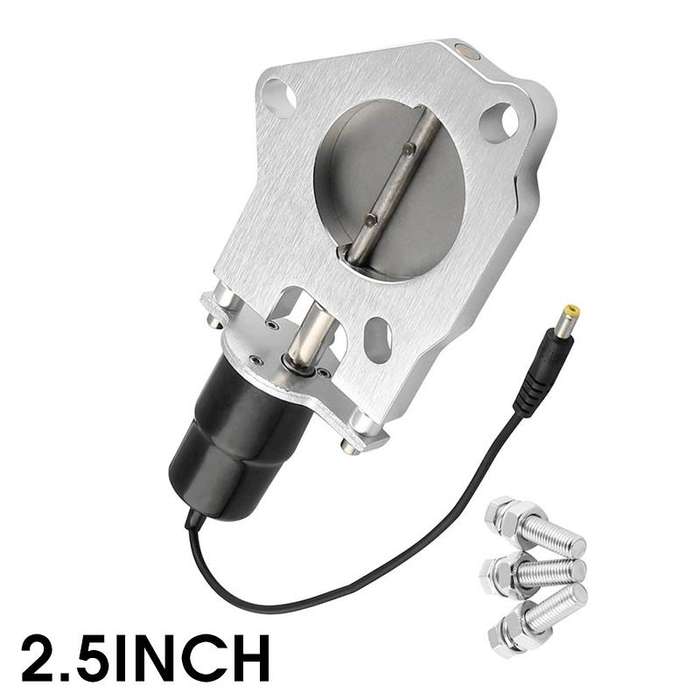 Universal Car Stainless Steel Racing Electric Exhaust Cutout Valves Control Motor, Size:2.25 inch