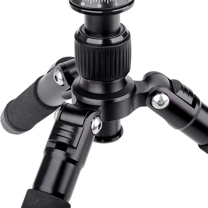 Xiletu FM5S-MINI 5-Section Folding Legs Mini Desktop Tripod Mount(Titanium)