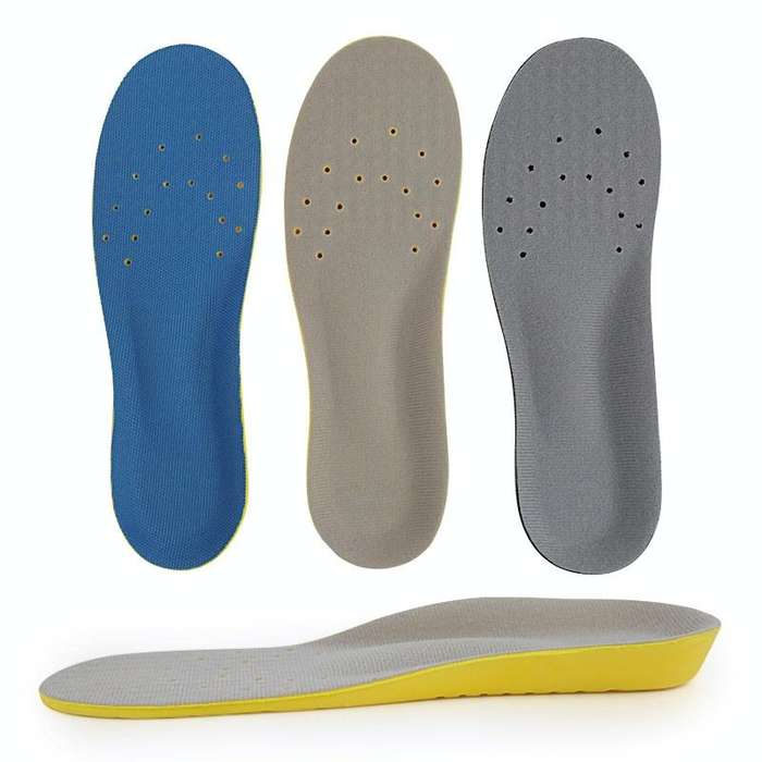 Shock Absorption Thickening Slow Rebound Soft and Comfortable Wicking Insole, Size:M(Black Backgr...