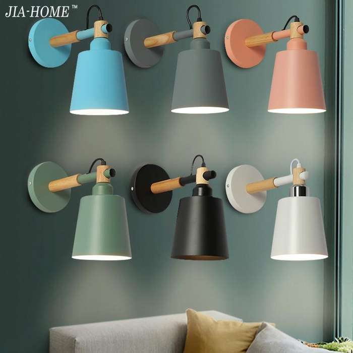 Staircase Aisle Bedside Bedroom Wall Lamp Creative Simple Background Restaurant Oblique Barrel Li...