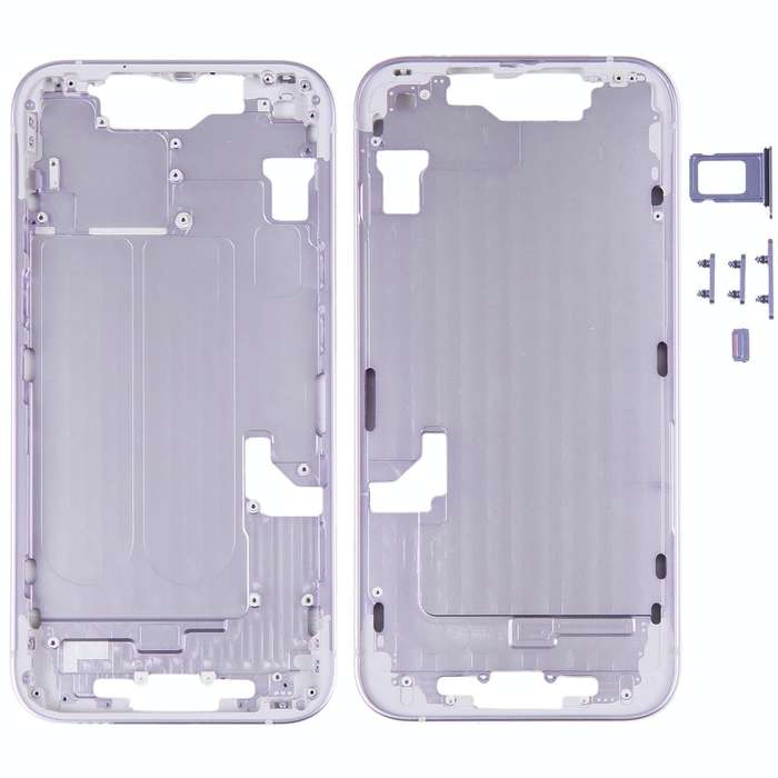 For iPhone 14 Middle Frame with Side Keys (Purple)