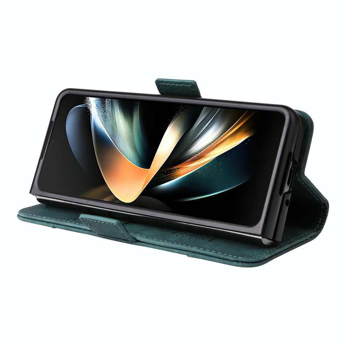 For Samsung Galaxy Z Fold4 BETOPNICE Dual-side Buckle Leather Phone Case(Green)