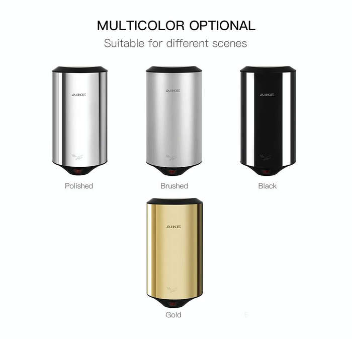 304 Stainless Steel Automatic SensorJet Hand Dryer High Speed Airflow for Home Hotel Airport Hand...