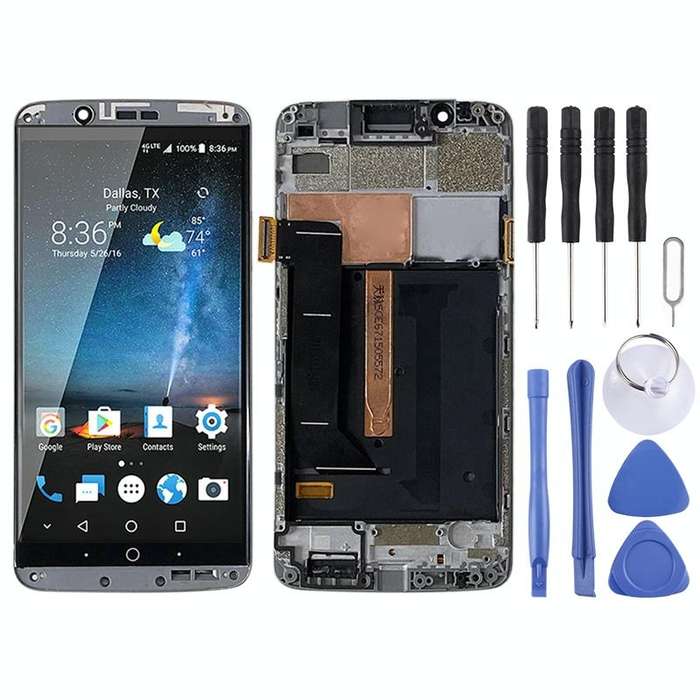 Original AMOLED LCD Screen for ZTE Axon 7 A2017 A2017U A2017G Digitizer Full Assembly With Frame ...