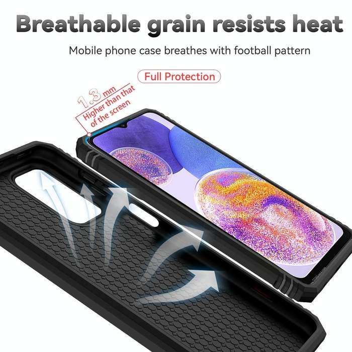 For Samsung Galaxy A23 Sliding Camshield Holder Phone Case(Black)