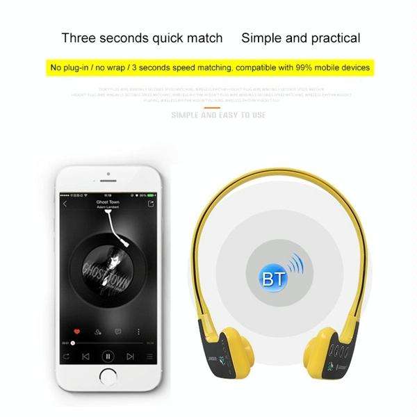 Bone Conduction Headphone Swimming Teaching Bluetooth Headphone(Purple)