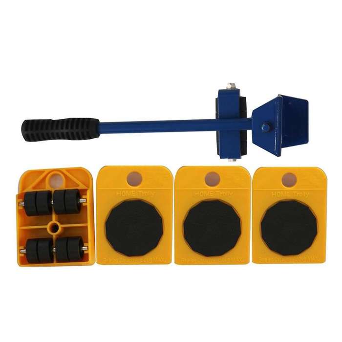 Heavy Furniture Home Trolley Lift And Move Slides Kit 4 Rollers & Furniture Lifter Mover Transpor...