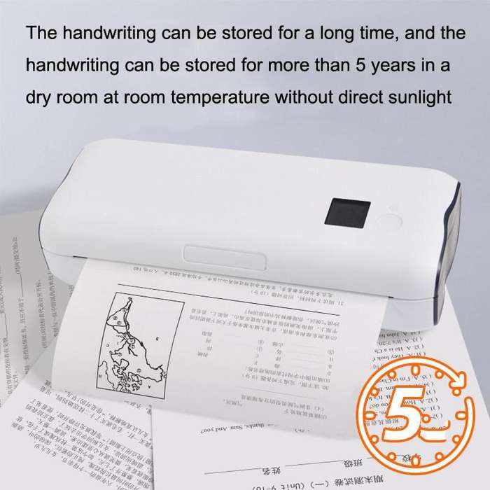 Home Small Phone Office Wireless Wrong Question Paper Student Portable Thermal Printer, Style: Re...