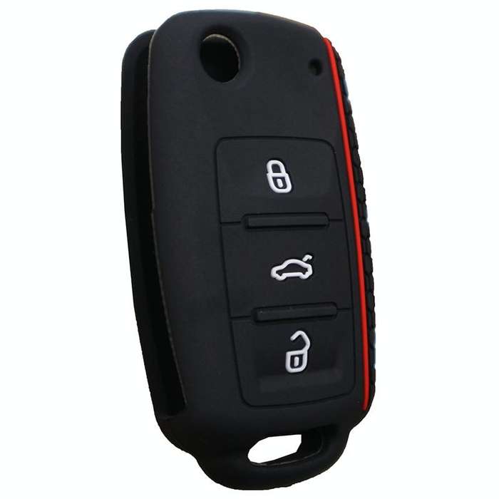 Do not Touch My Key Style Silicone Car Key Cover for Volkswagen Jetta Polo Passat Skoda Tiguan Go...