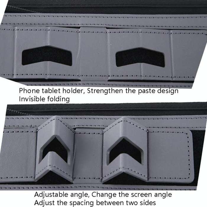 KC601 A4 Multifunctional Portable Folder Business Zipper Bag Leather Folder, Style: No Chargeable...