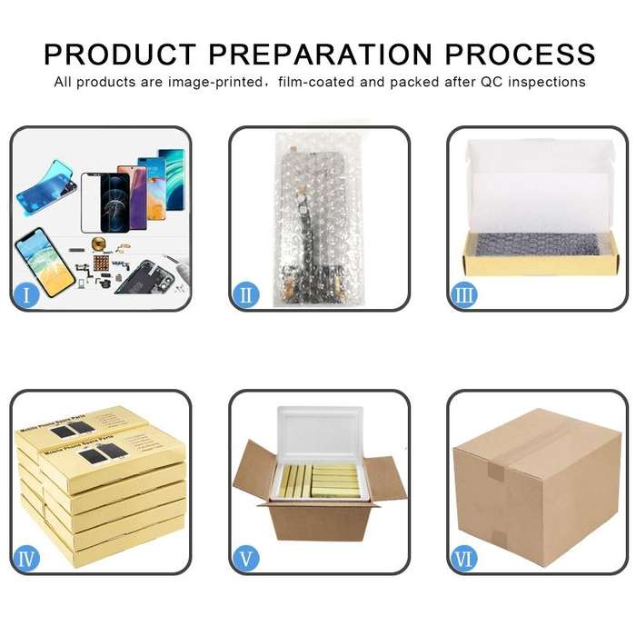Original LCD Screen and Digitizer Full Assembly with Frame & Charging Port Board & Volume Button ...
