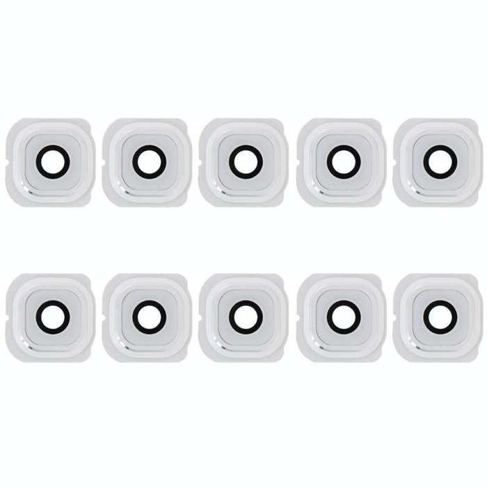 For Galaxy S6 Edge / G925 10pcs Camera Lens Cover with Sticker (White)