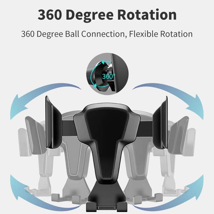 FLOVEME YXF204095_1 Car Air Outlet Mount Automatic Retractable Arm Phone Holder Stand for 4-6.5 i...