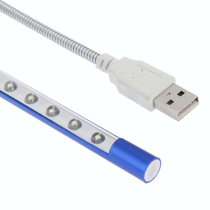 10-LED Portable Ultra Bright USB LED Light(Blue)