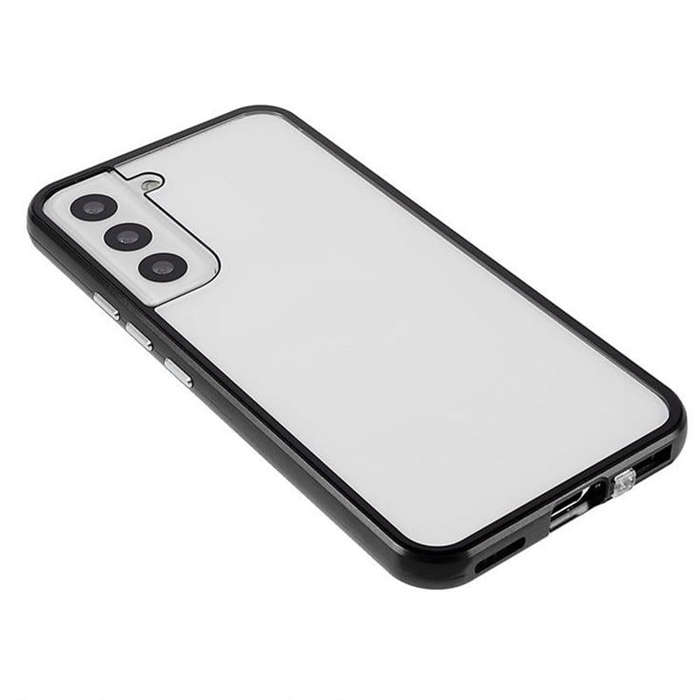 For Samsung Galaxy S21 5G Anti-peeping Magnetic Double-sided Tempered Glass Phone Case(Black)