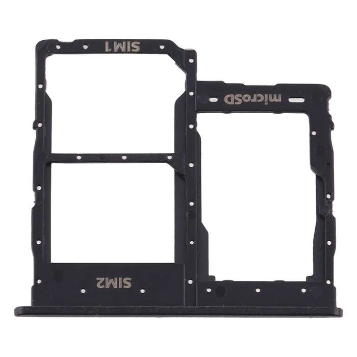 For Samsung Galaxy A01 Core SM-A013 SIM Card Tray + SIM Card Tray + Micro SD Card Tray (Black)