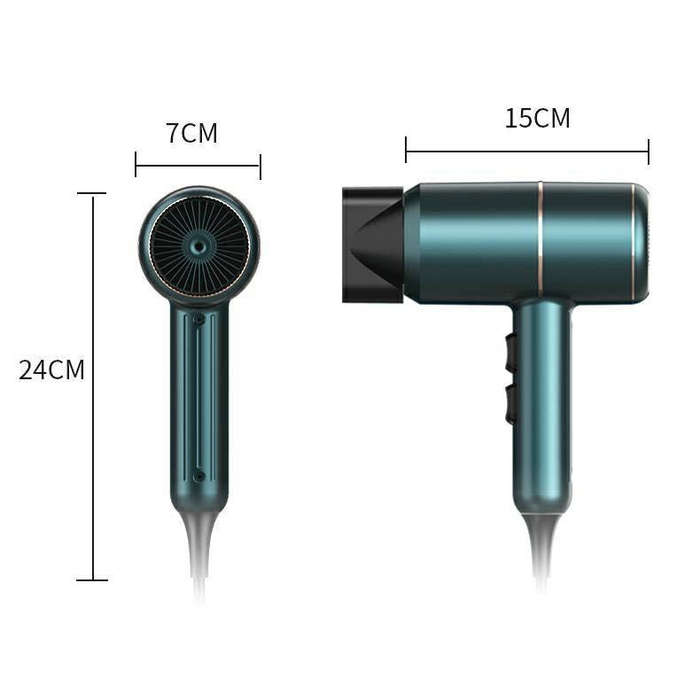 Home Dormitory Mute High-Power Hot And Cold Air Hair Dryer, 220V UK Plug(Grey)