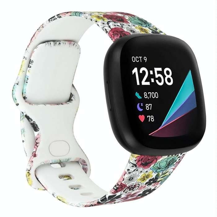 For Fitbit Versa 3 Printing Watch Band, Size: S (K)