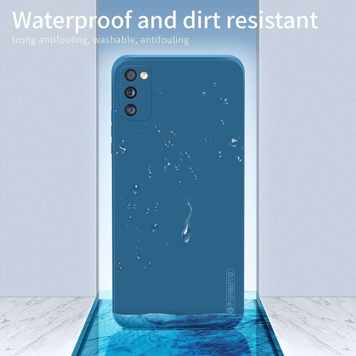 For Samsung Galaxy A41 PINWUYO Touching Series Liquid Silicone TPU Shockproof Case(Blue)