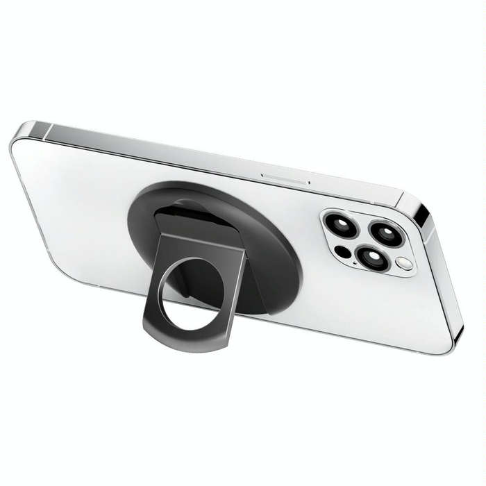 Magnetic Finger Ring Holder For MagSafe Phone MacBook Camera Mount Stand(Black)
