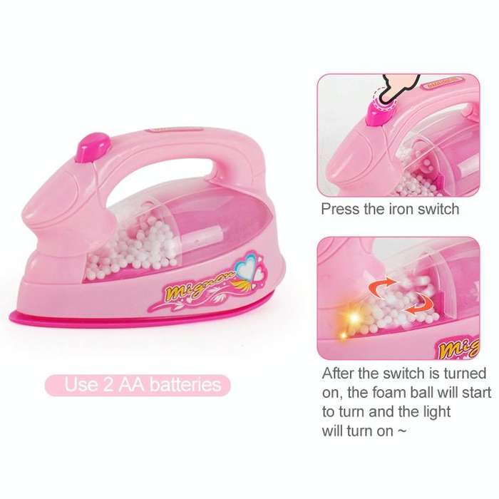 Mini Electric Iron Pretend Play Children Simulation Appliances Toys