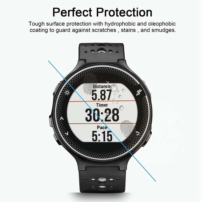 For Garmin Forerunner 235 0.26mm 2.5D 9H Tempered Glass Film Screen Protector