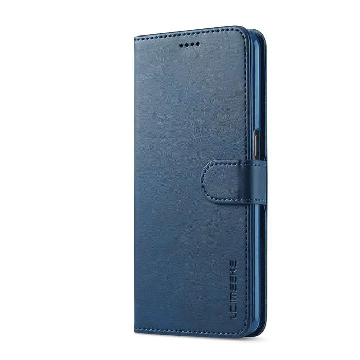 For OPPO A77 5G / A97 5G / Realme V23 LC.IMEEKE Calf Texture Leather Phone Case(Blue)