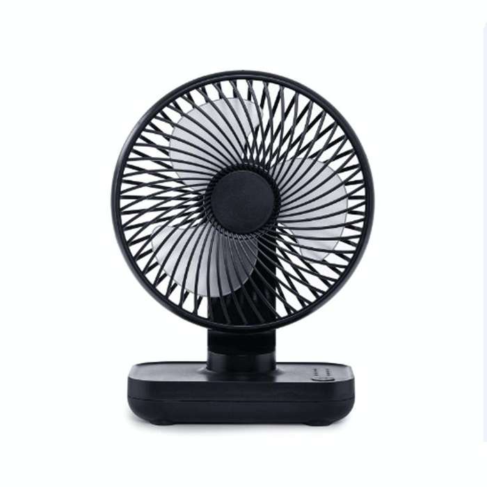 D606 4W USB Rechargeable Portable Four-speed Adjustable Desktop Fan(Black)