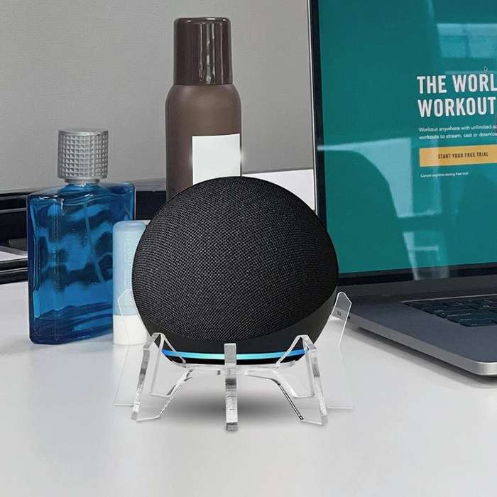 For Echo Dot 4th Generation Alexa Speaker Desktop Storage Base Bracket(Transparent)