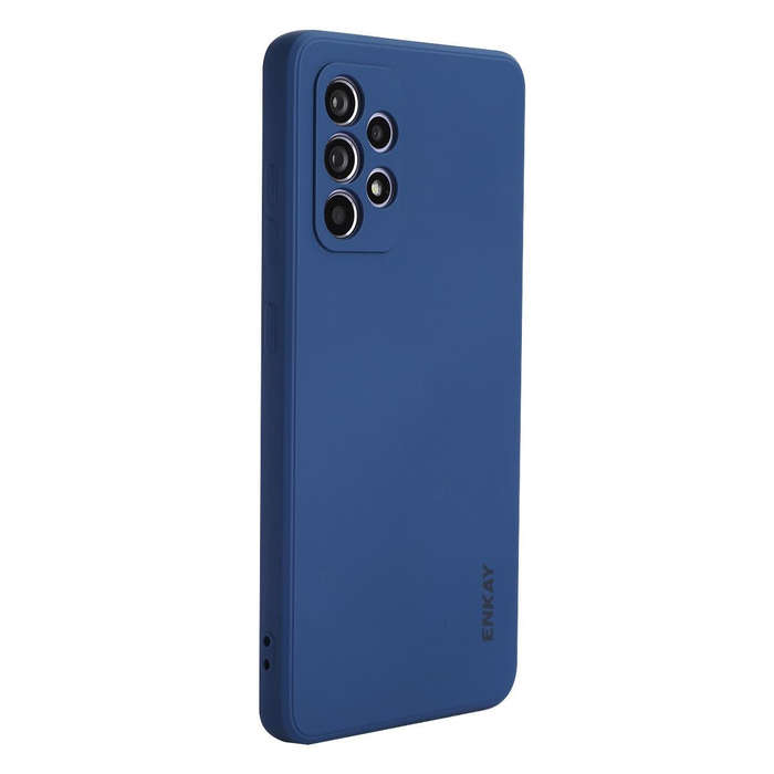 For Samsung Galaxy A52 5G ENKAY Liquid Silicone Soft Shockproof Phone Case(Dark Blue)