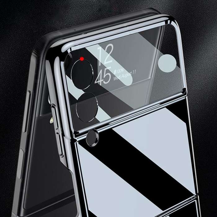 For Samsung Galaxy Z Flip3 5G GKK UV Porcelain Full Coverage Phone Flip Case(White)
