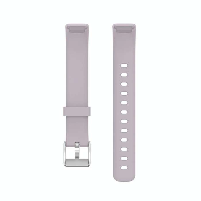 For Fitbit Luxe Silicone Watch Band, Size:S(Light Purple)