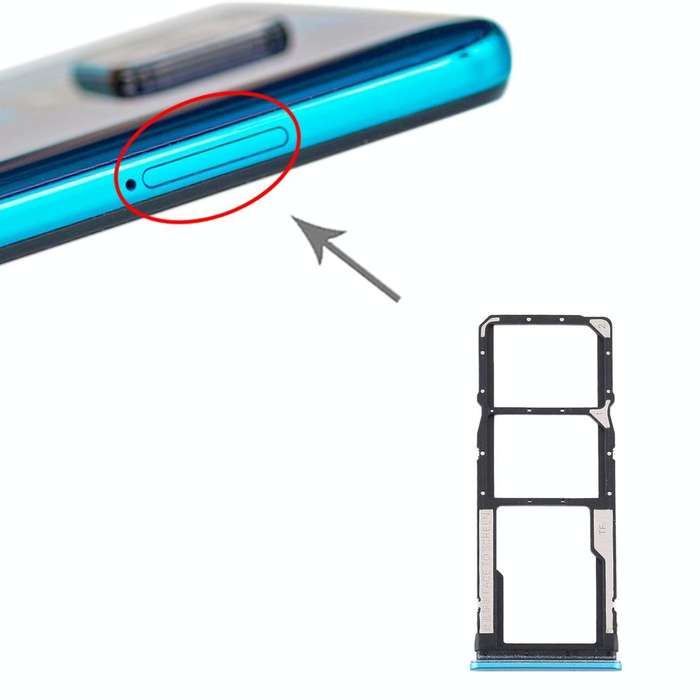 SIM Card Tray + SIM Card Tray + Micro SD Card Tray for Xiaomi Redmi Note 9S / Redmi Note 9 Pro Ma...