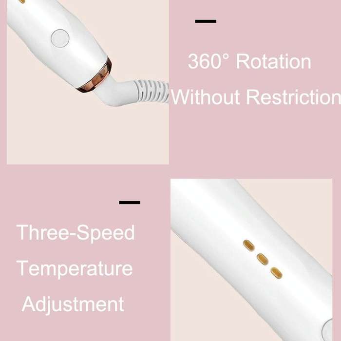 Automatic Curling Iron With Bi-Directional Rotating Ceramic Glaze Coating Hair Care, Plug: US Plu...