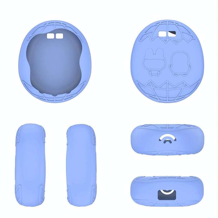 For Tamagotchi Uni (2023) Pet Game Machine Silicone Protection Case(Luminous Blue)