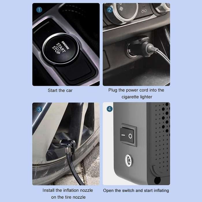 12V Portable Car Tire Air Pump Style:Mechanical Version