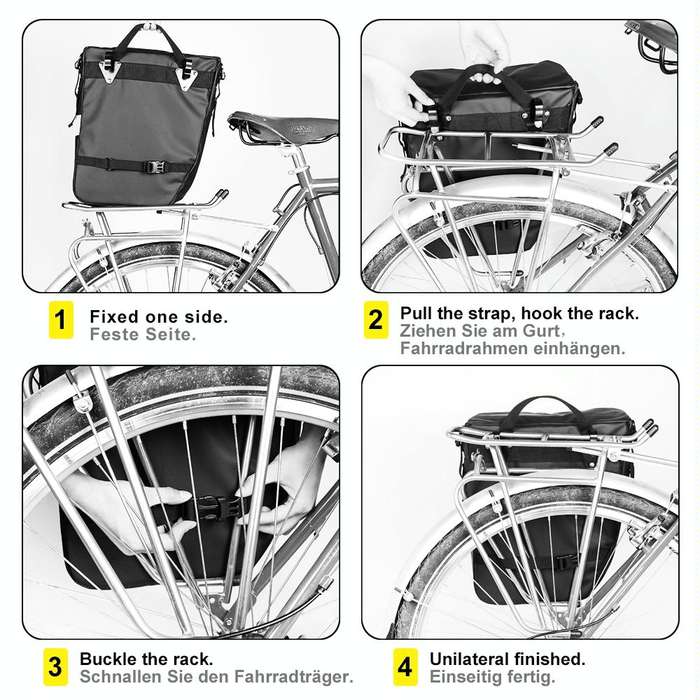 Rhinowalk Three-in-one Multifunctional Bicycle Rear Shelf Pannier Waterproof Long-distance Equipm...