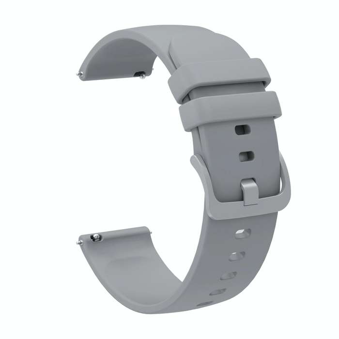 For Garmin Vivoactive 4S 18mm Solid Color Soft Silicone Watch Band(Grey)