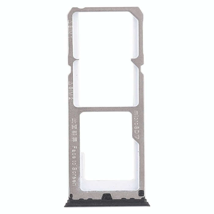For OPPO A77 2 x SIM Card Tray + Micro SD Card Tray (Black)