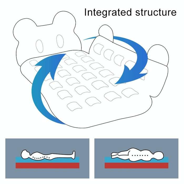 Universal Car Cartoon Travel Inflatable Mattress Air Bed Camping Back Seat Couch with Head Protec...