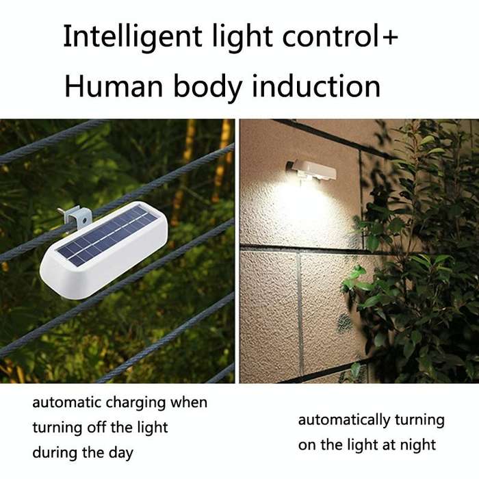12 LED Solar Outdoor Waterproof Body Sensor Wall Light(White Shell-White Light)