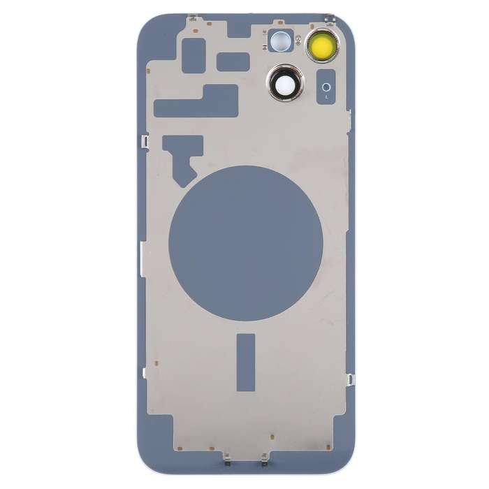 Glass Battery Back Cover with Holder for iPhone 14 Plus(Blue)