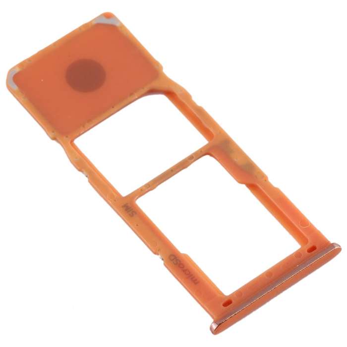 For Galaxy A20 A30 A50 SIM Card Tray + Micro SD Card Tray (Orange)