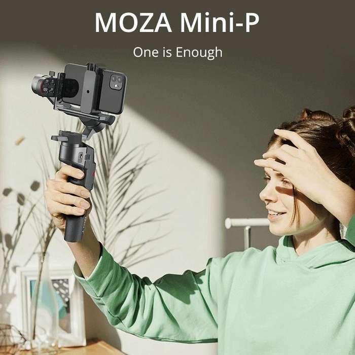 MOZA Mini-P 3 Axis Handheld Gimbal Stabilizer for Action Camera and Smart Phone(Black)